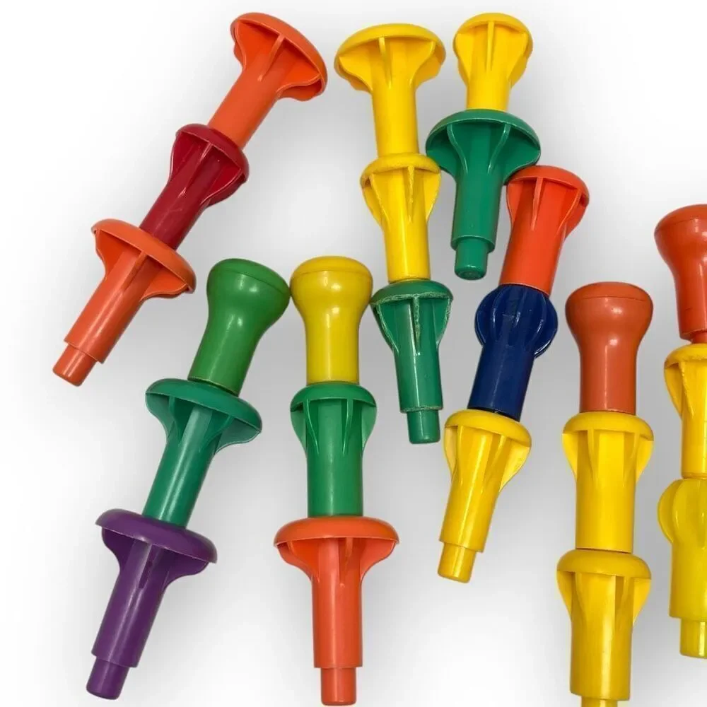 Pegs Stacking Montessori Colorful Counting Math Manipulatives Plastic Lot of 35